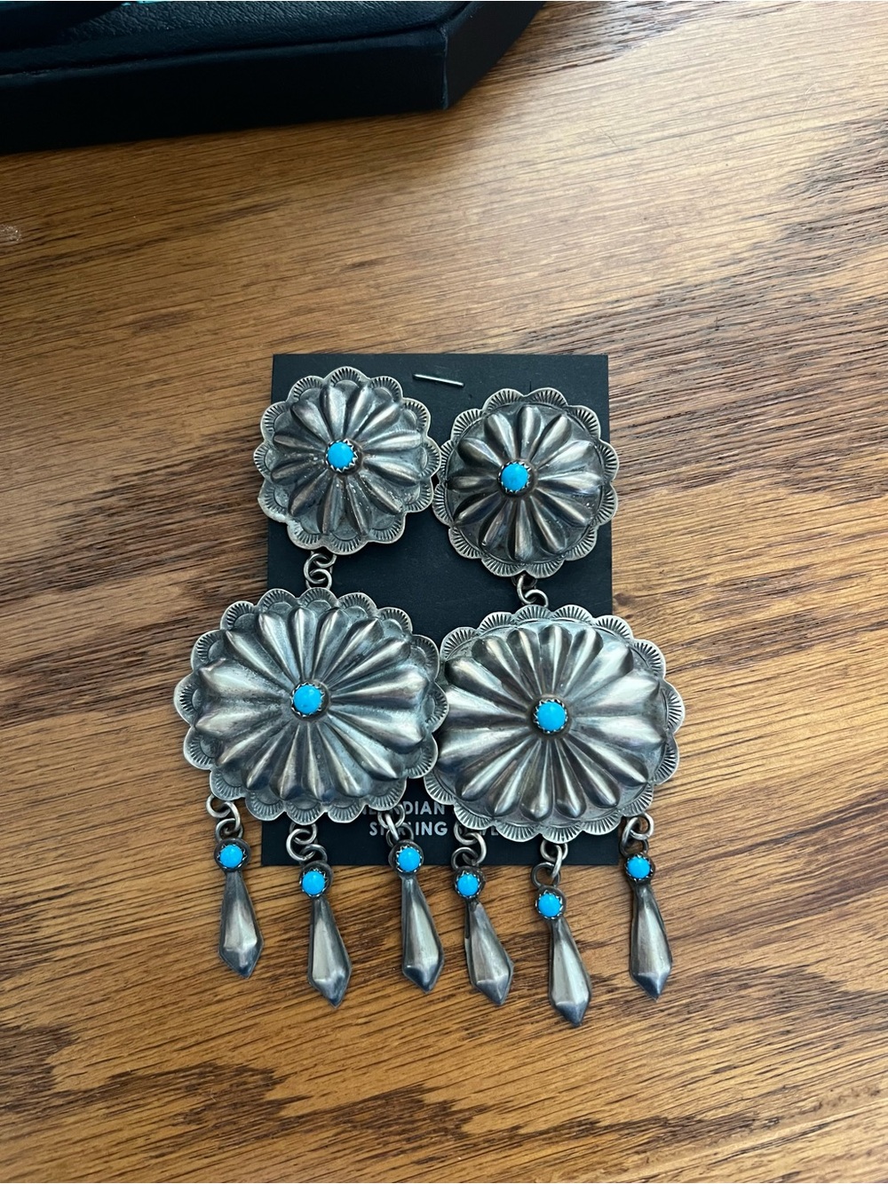 Turquoise Western Concho Dangle made by Lorenzo Jerilynn Chee